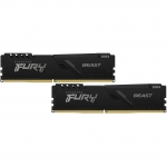 Комплект модулей памяти, Kingston, FURY Beast KF426C16BBK2/16 (Kit 2x8GB), DDR4, 16GB, DIMM <PC4-21300/2666MHz>, Чёрный