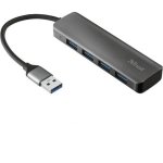USB HUB 4-port USB 3.2 Trust Halyx Aluminium, Black